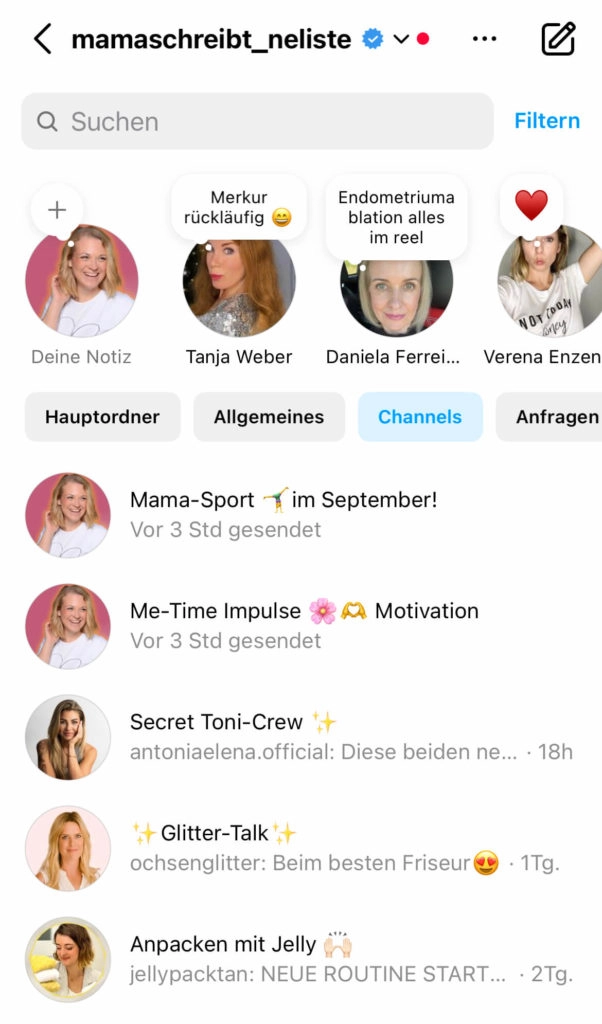 Du bist auf der Suche nach einer Möglichkeit, noch näher an deiner Community dranzubleiben und exklusive Inhalte zu teilen? Dann lass mich dir die Welt der Instagram Broadcast Channels vorstellen. Als Mama und Content-Creator habe ich zwei Kanäle für meine Community ins Leben gerufen: "Me Time Impulse" und die "Mama Sport Challenge". Hier erfährst du, wie du Broadcast Channels im Allgemeinen erstellst und warum sie eine fantastische Möglichkeit sind, um mit deinen Follower noch enger in Kontakt zu bleiben.